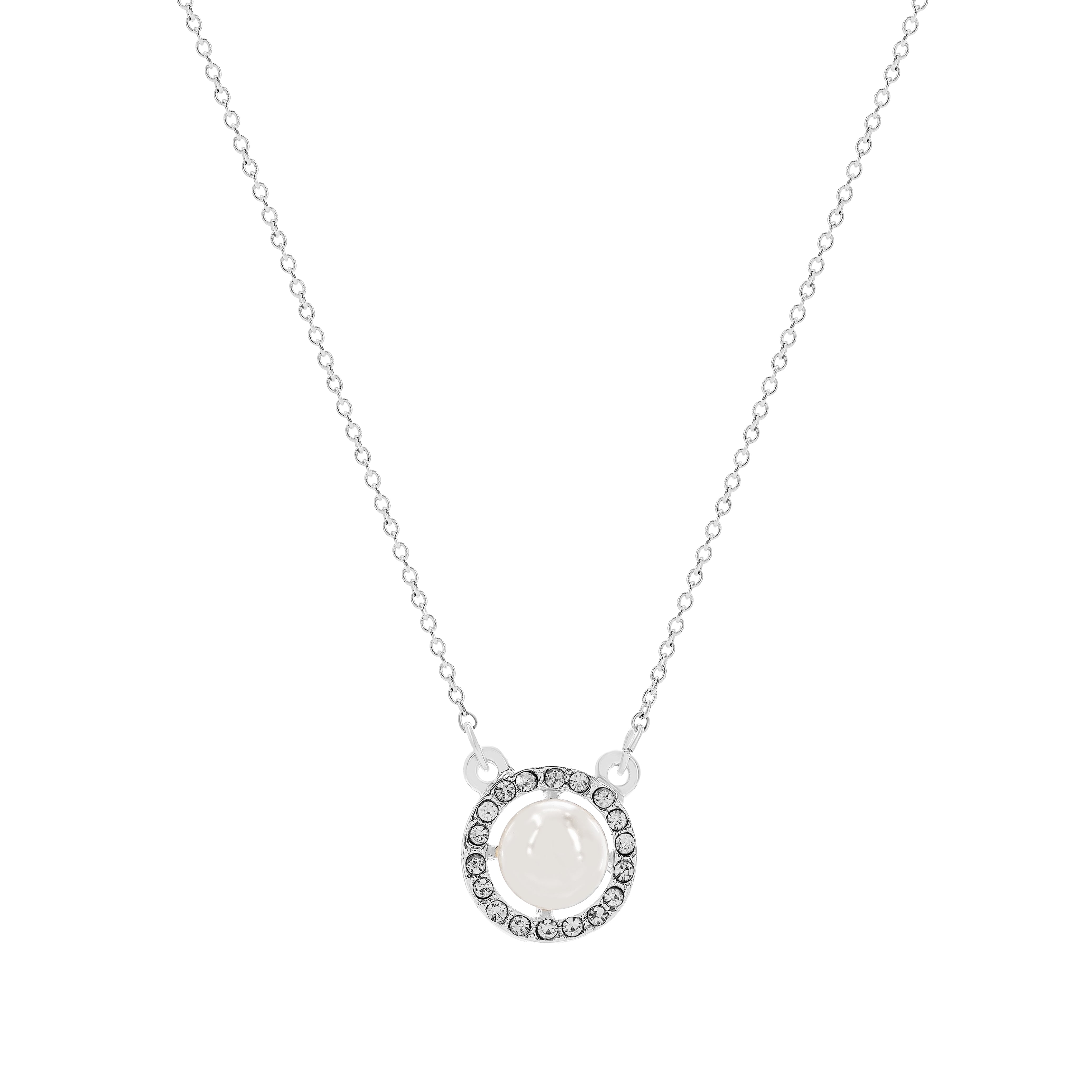 Danecraft Imitation Pearl Pendant Necklace & Earrings Set