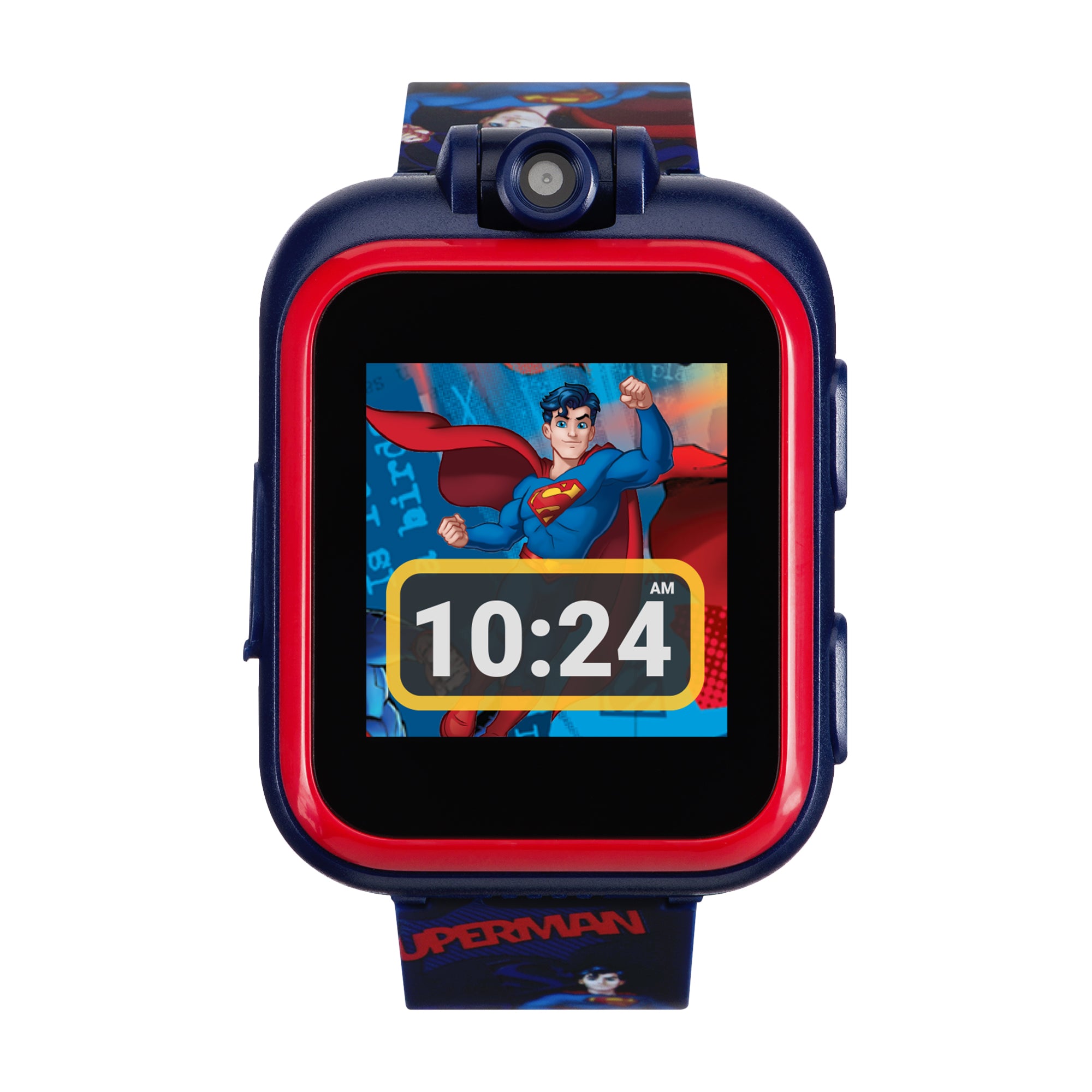 Superman Smartwatch for Kids by PlayZoom: Navy/Red affordable smart watch