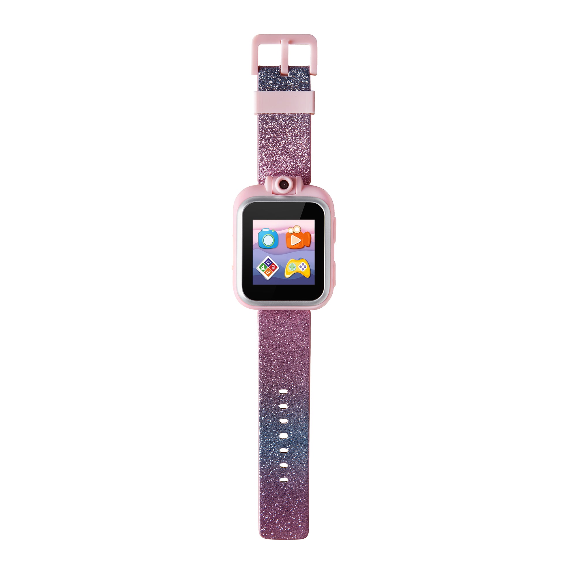 PlayZoom 2 Kids Smartwatch & Earbuds Set: Pastel Blue and Pink Glitter